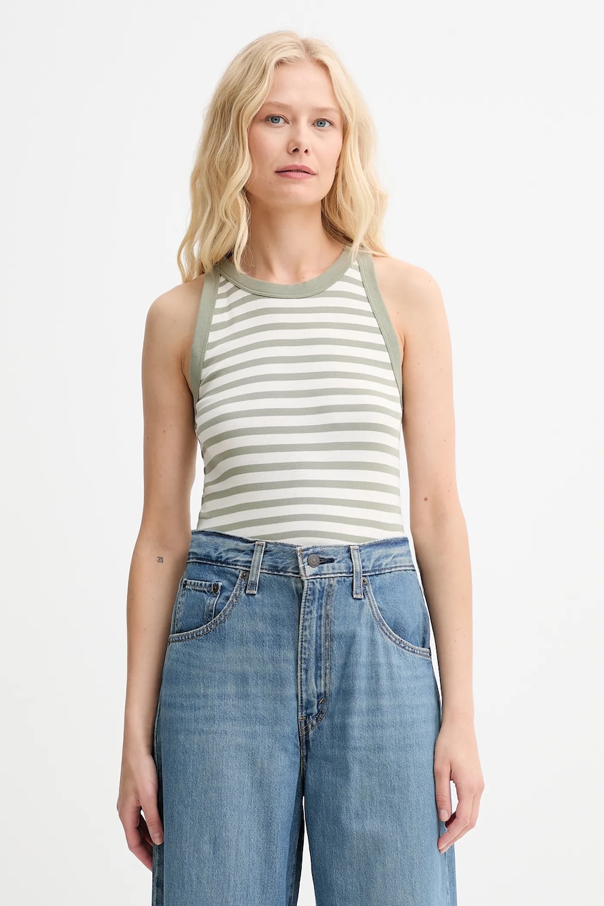 Marc O'Polo top din bumbac culoarea verde, 506211250053