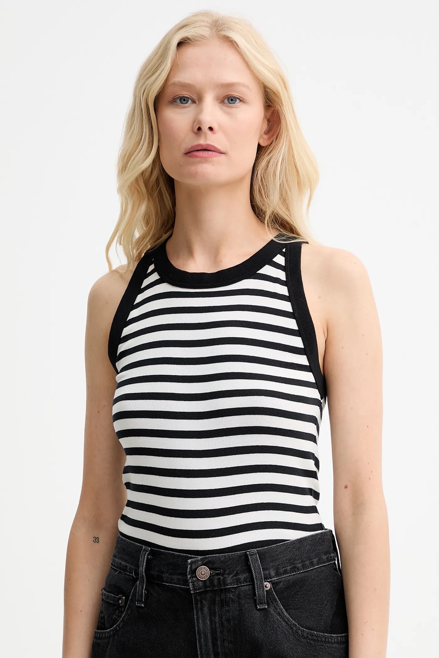 Marc O'Polo top din bumbac culoarea negru, 506211250053
