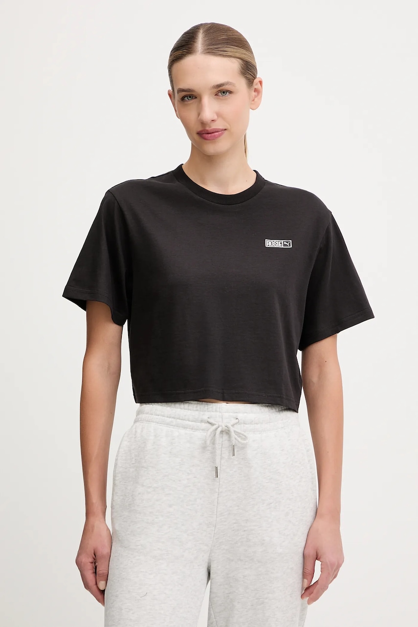 Puma tricou PUMA x ROSÉ culoarea negru, 633806