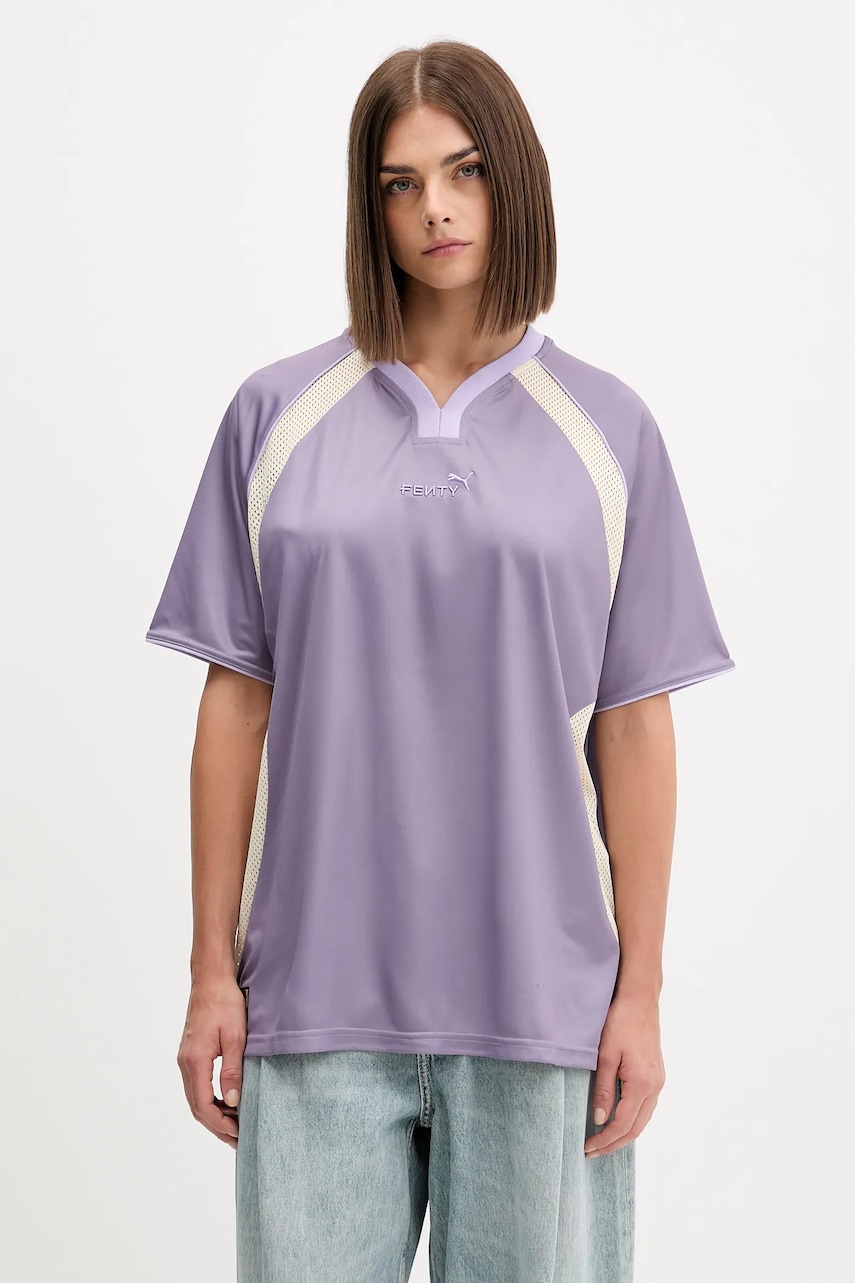 Puma tricou PUMA x FENTY culoarea violet, 635638