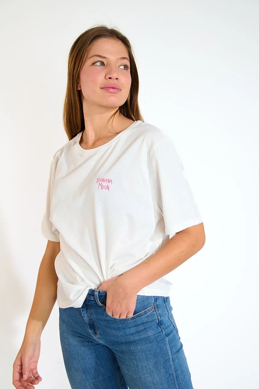 Хлопковая футболка Banana Moon Urbana цвет бежевый CRISP.URBANA