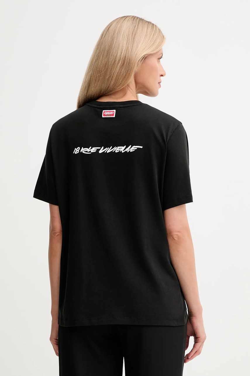 Βαμβακερό μπλουζάκι Kenzo Kenzo x Futura χρώμα: μαύρο, FF62TS5544SG φωτογραφία