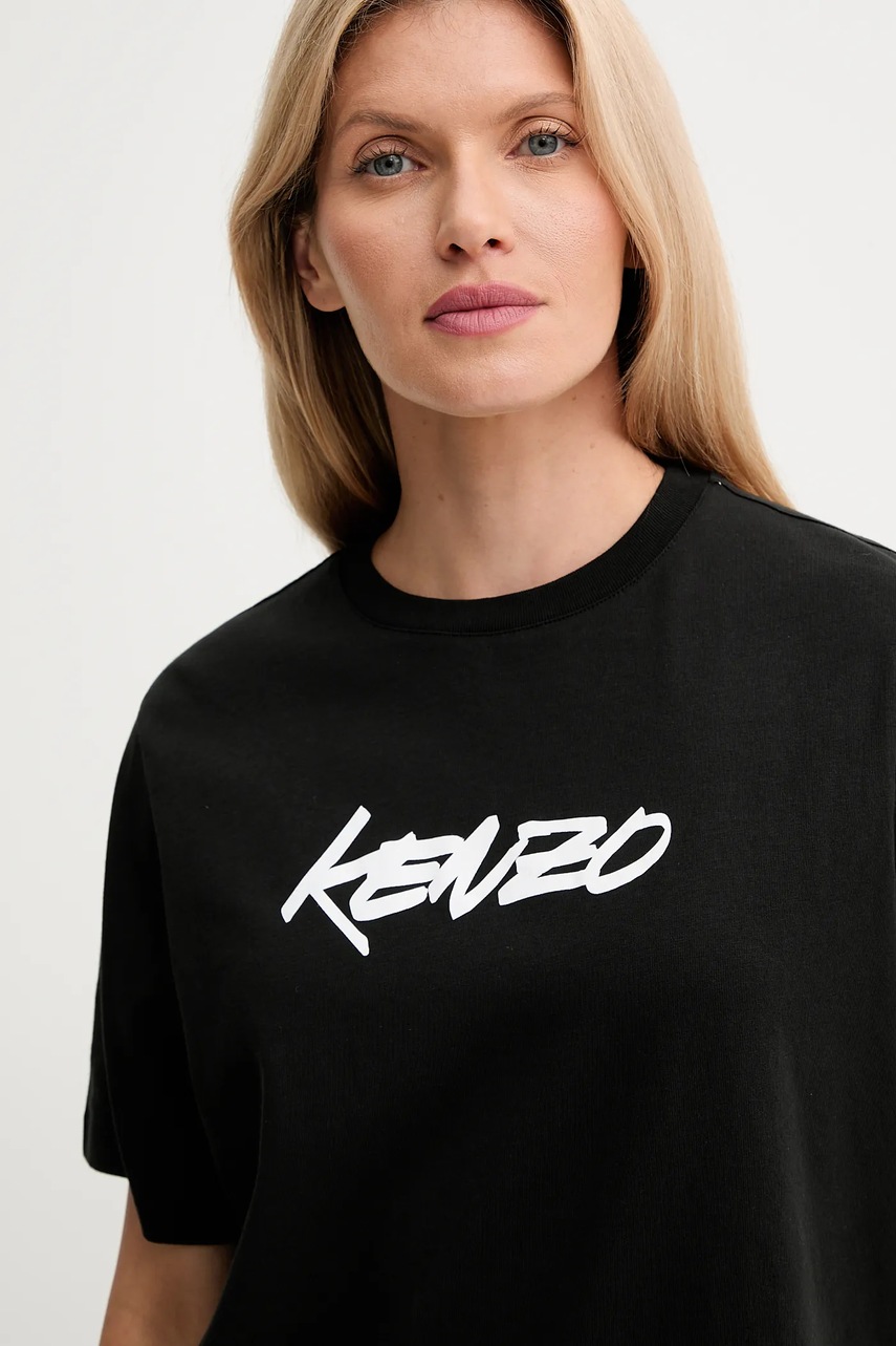 Βαμβακερό μπλουζάκι Kenzo Kenzo x Futura χρώμα: μαύρο, FF62TS5544SG φωτογραφία