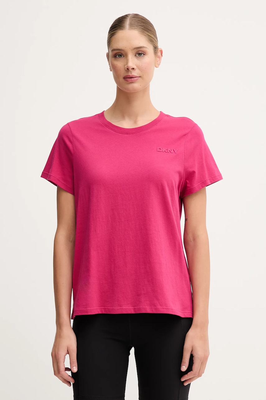 Dkny tricou din bumbac culoarea roz, DP5T1372