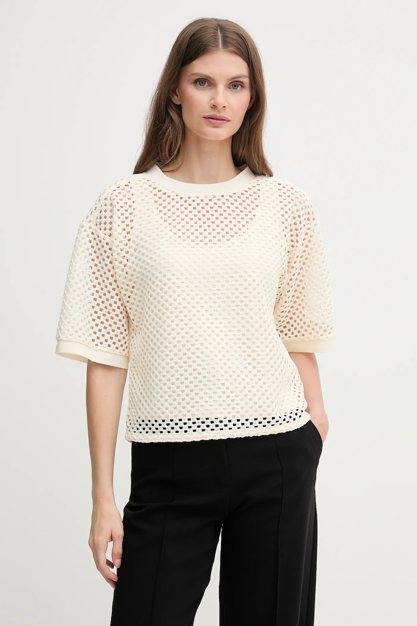 Dkny tricou culoarea bej, P5DHSBMA