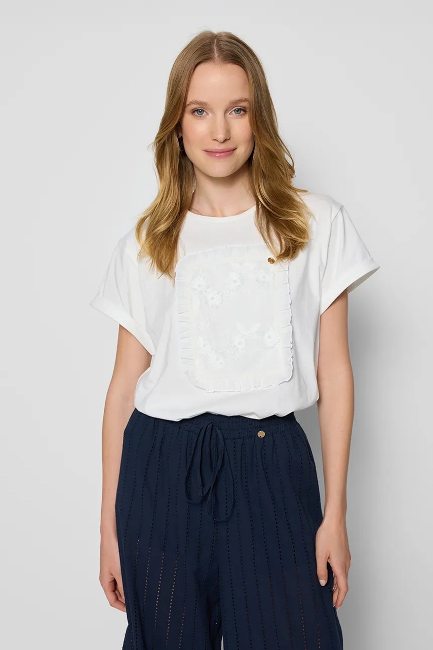 Bizuu tricou MIRADO culoarea alb, MIRADO KREMOWY