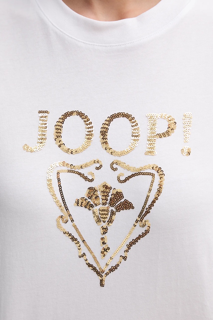 Βαμβακερό μπλουζάκι Joop! χρώμα: άσπρο, 30047768 φωτογραφία