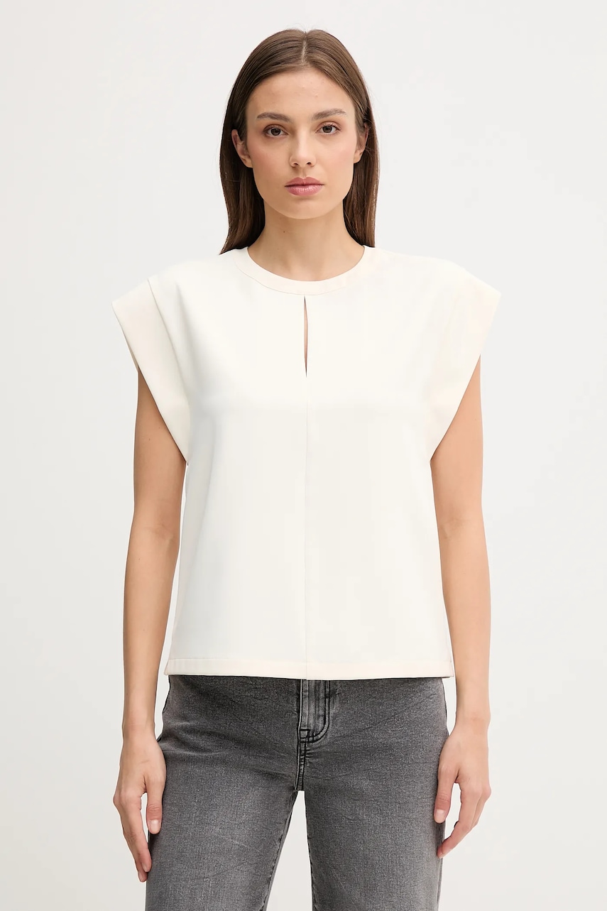 Joop! bluză culoarea bej, uni, 30048081