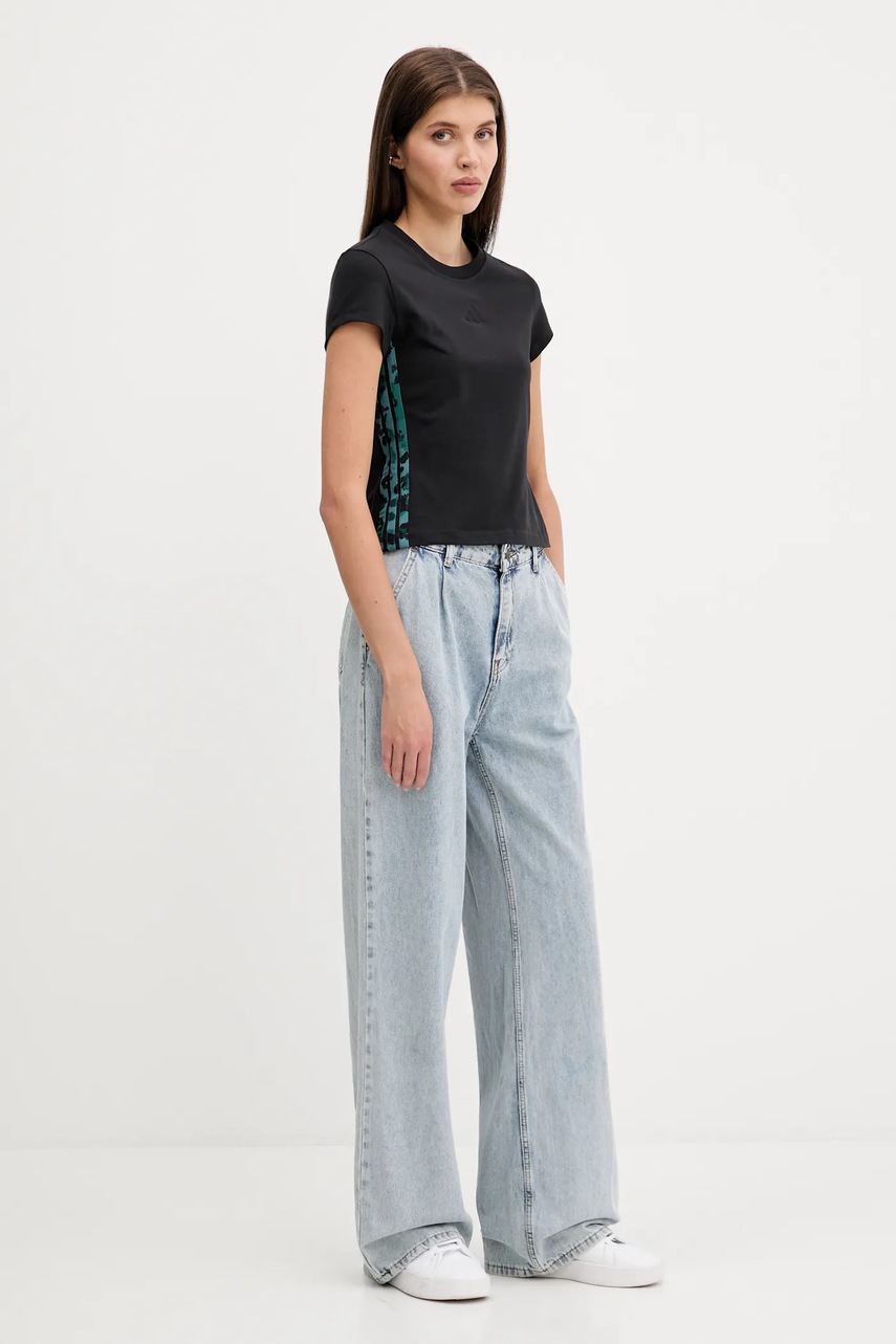 Хлопковая футболка adidas Animal цвет чёрный JM1850