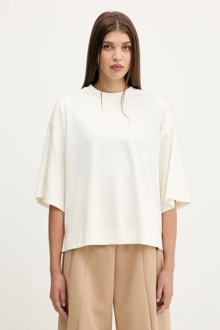 adidas tricou din bumbac ALL SZN culoarea bej, JV9888