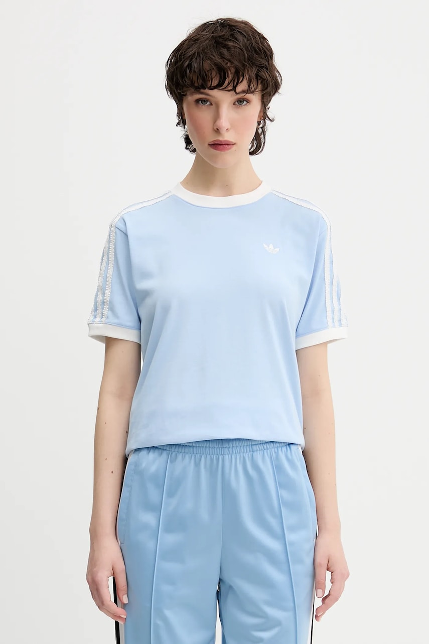 adidas Originals tricou din bumbac Ruffle 3S Tee KC8820