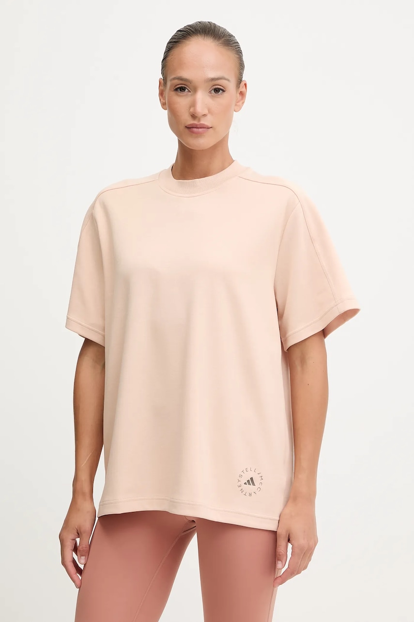 adidas by Stella McCartney tricou sport culoarea bej, JW4525