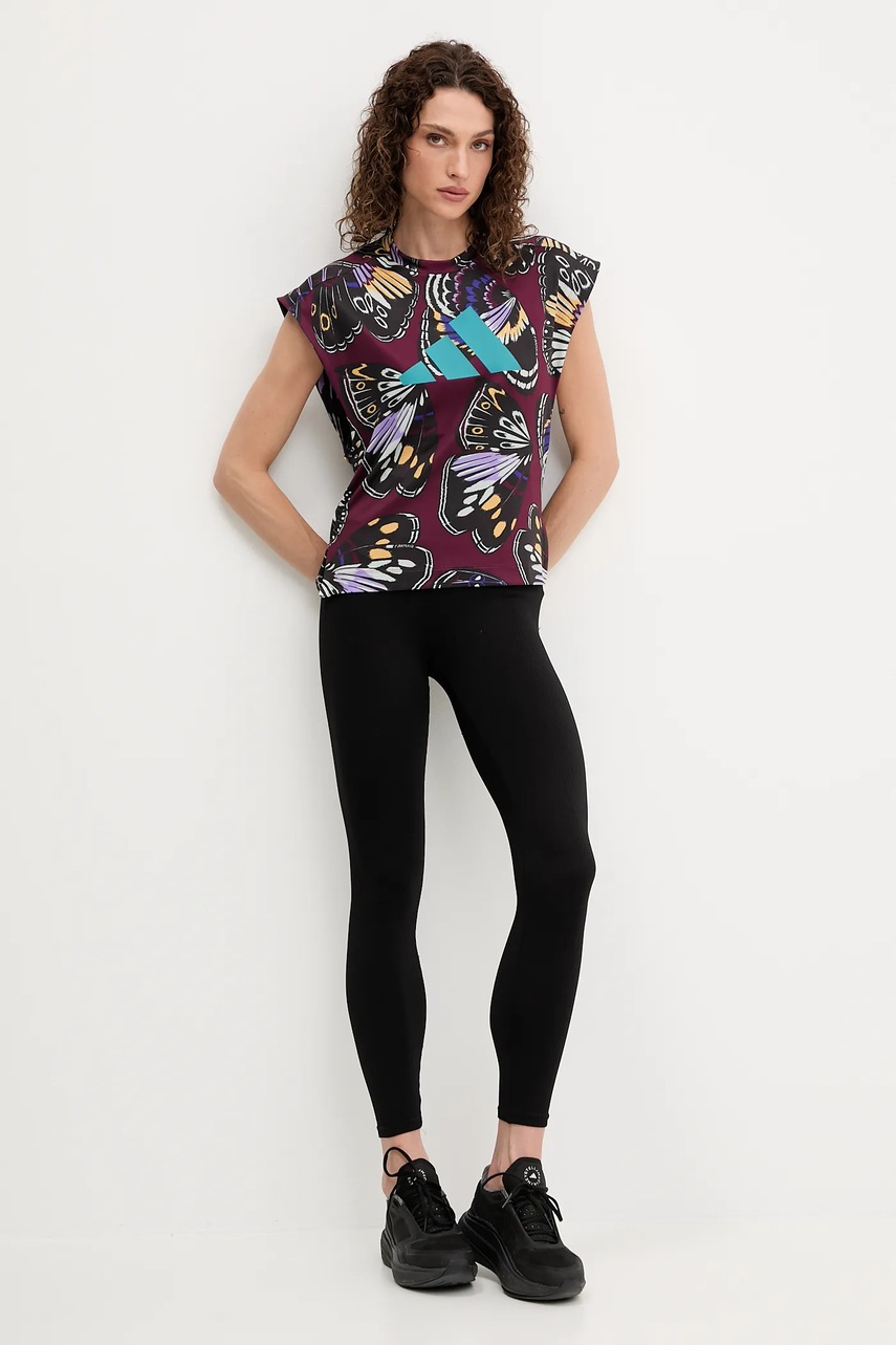 Топ для тренировок adidas Performance x Farm Rio цвет бордовый KB5567