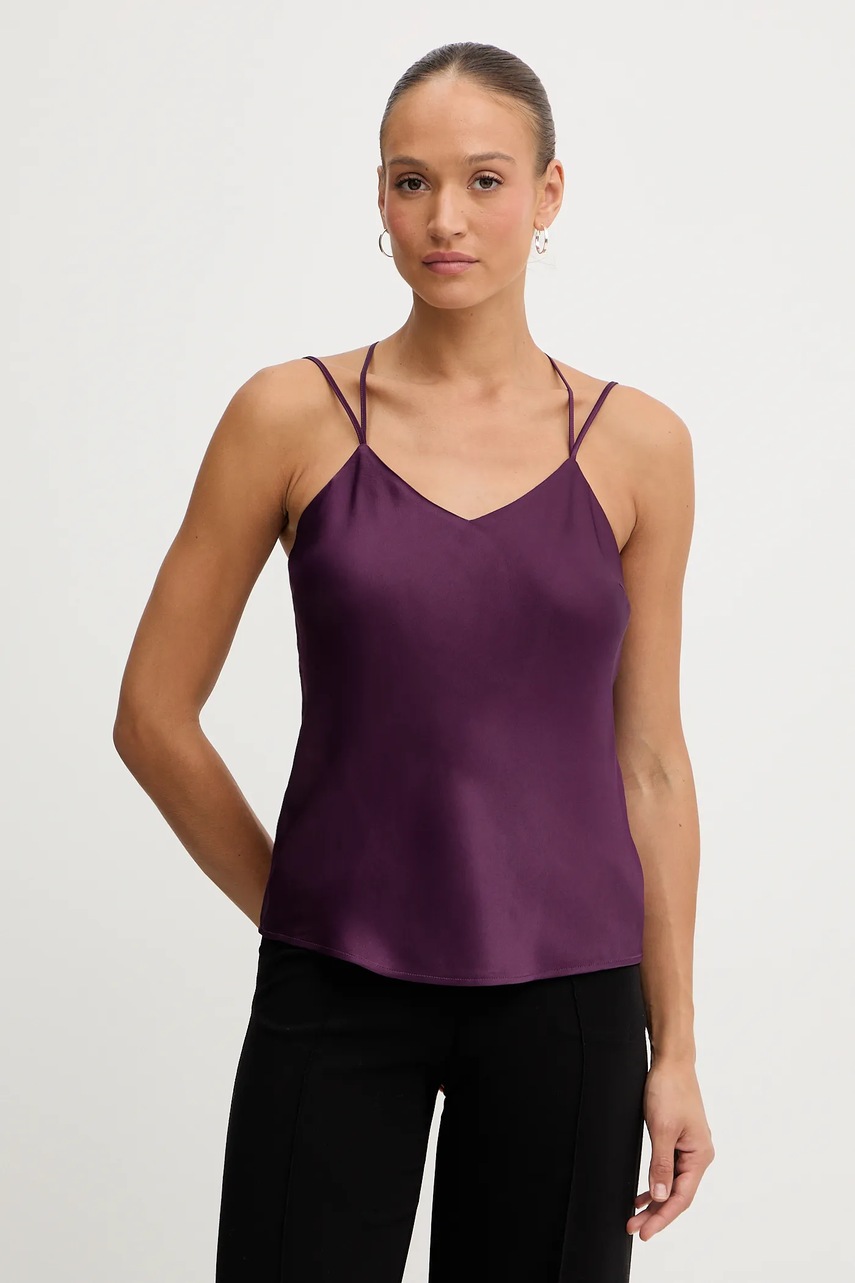 Levně Halenka Twinset dámská, fialová barva, hladká, 252TT2373