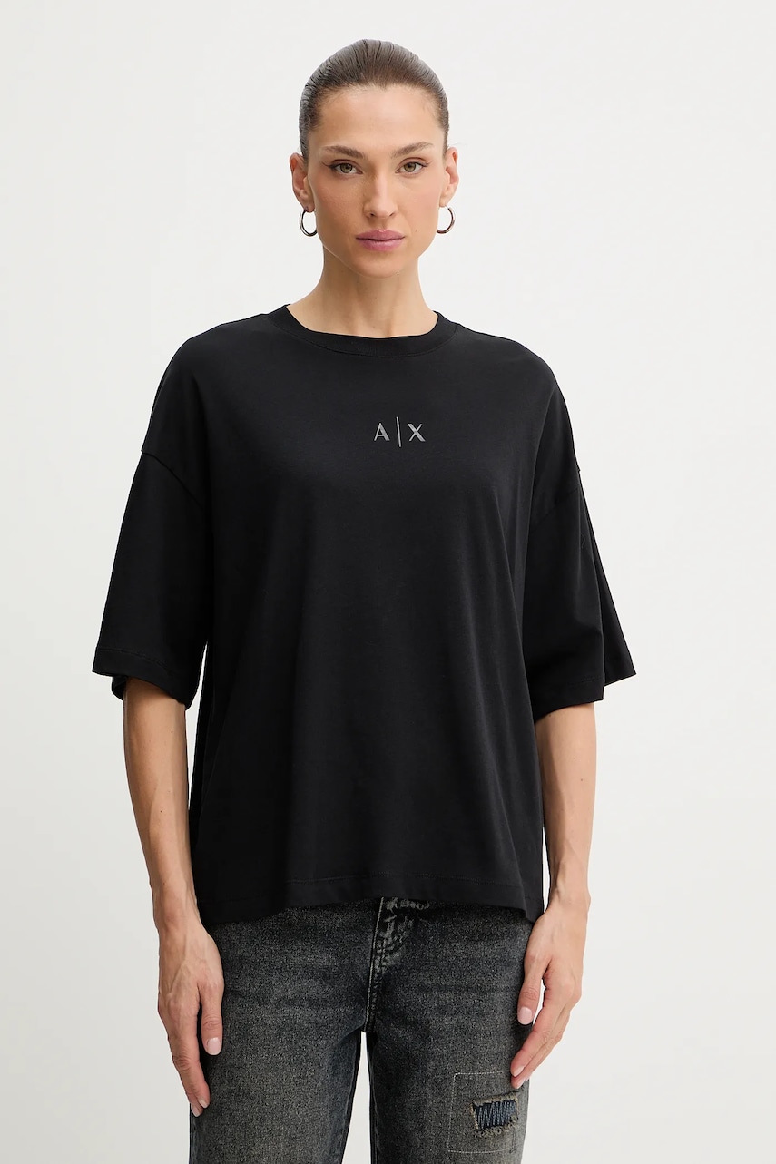 Armani Exchange tricou din bumbac culoarea negru, XW001342 AF17172