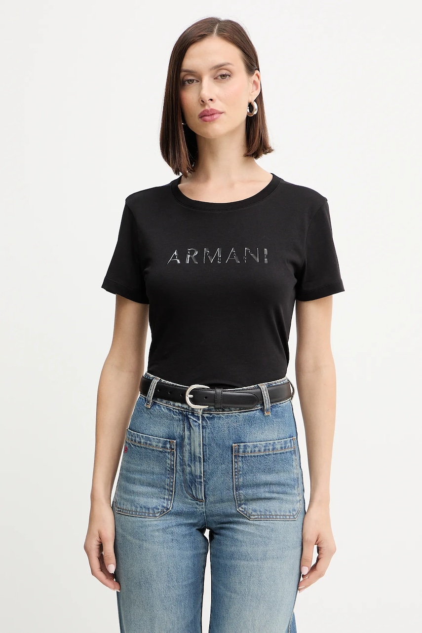 Armani Exchange tricou din bumbac culoarea negru, XW001376 AF10356