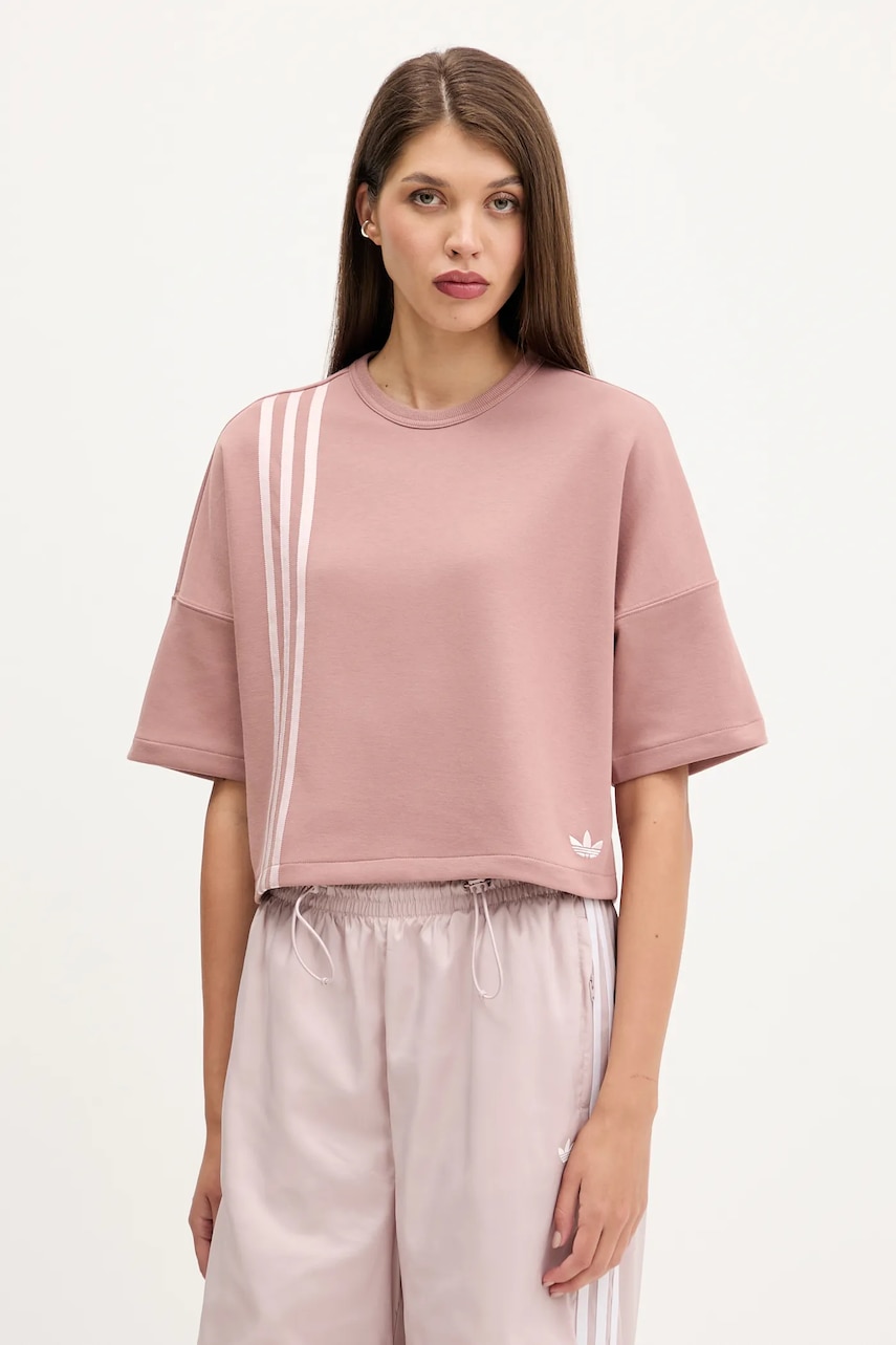 adidas Originals tricou 3-Stripes culoarea portocaliu, JW3613