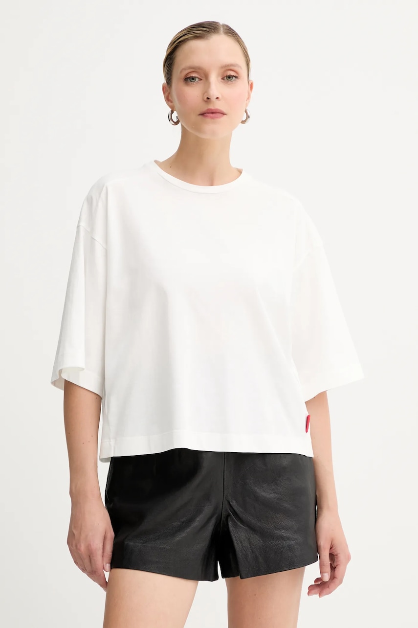 MAX&Co. tricou din bumbac culoarea alb, 2526976023200