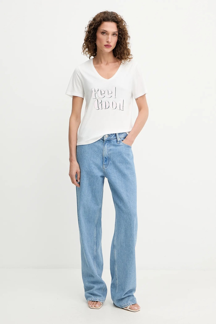 Футболка Morgan цвет белый DFEEL