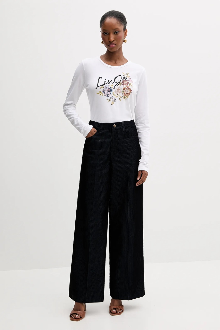 Хлопковый лонгслив Liu Jo цвет белый MF5464 JS923