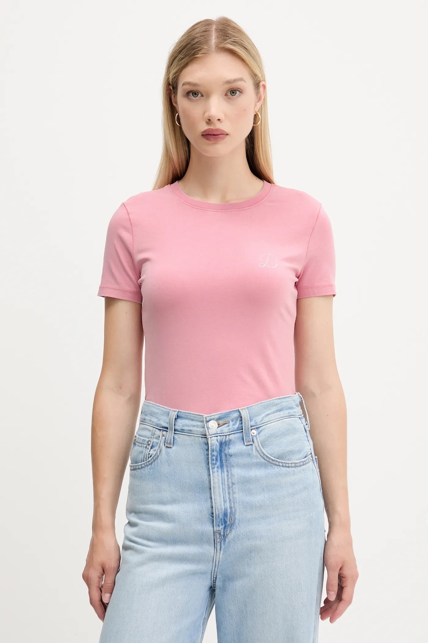 Desigual tricou AMBER culoarea roz, 25WWTK07