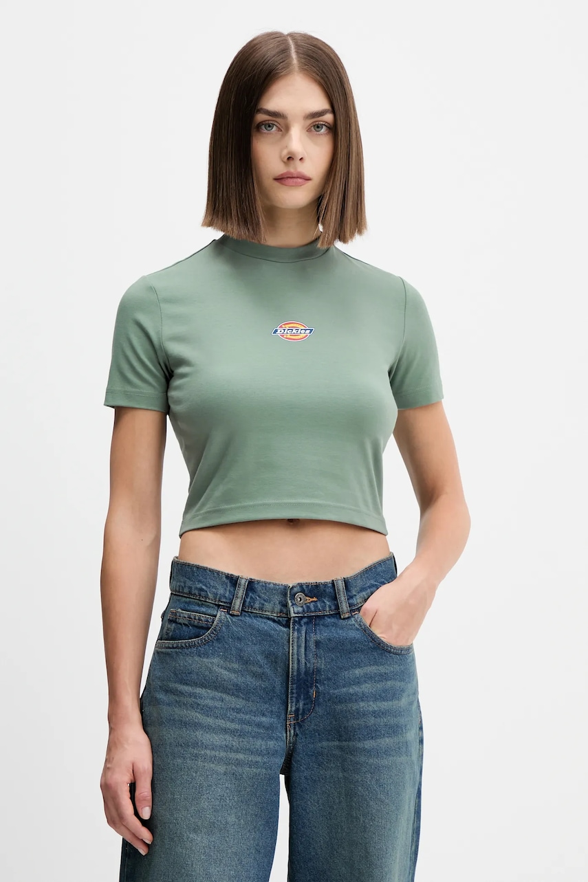 Dickies tricou din bumbac culoarea verde, DK0A4XPO