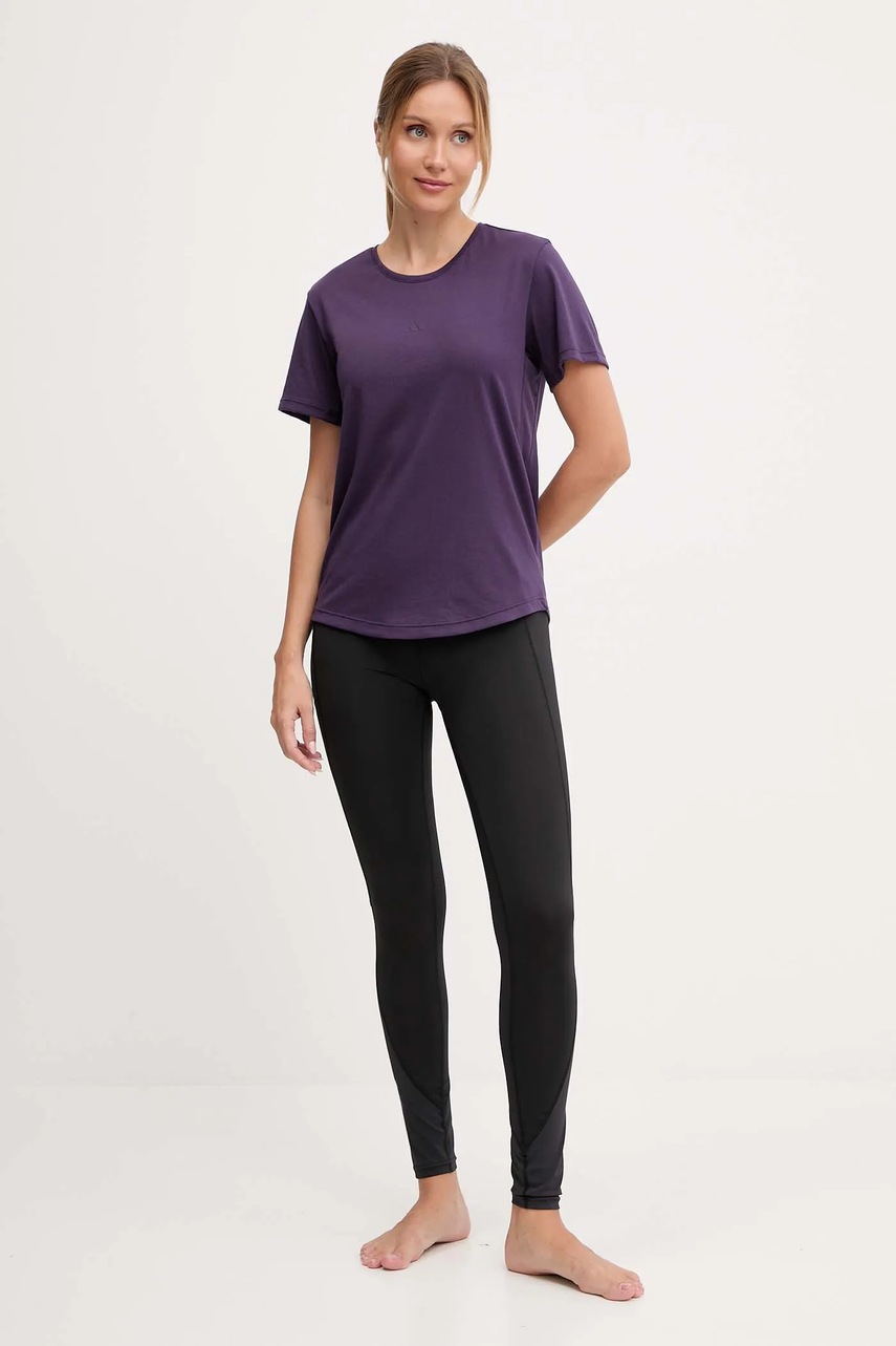 Футболка для йоги adidas Performance Motion цвет фиолетовый JM4484