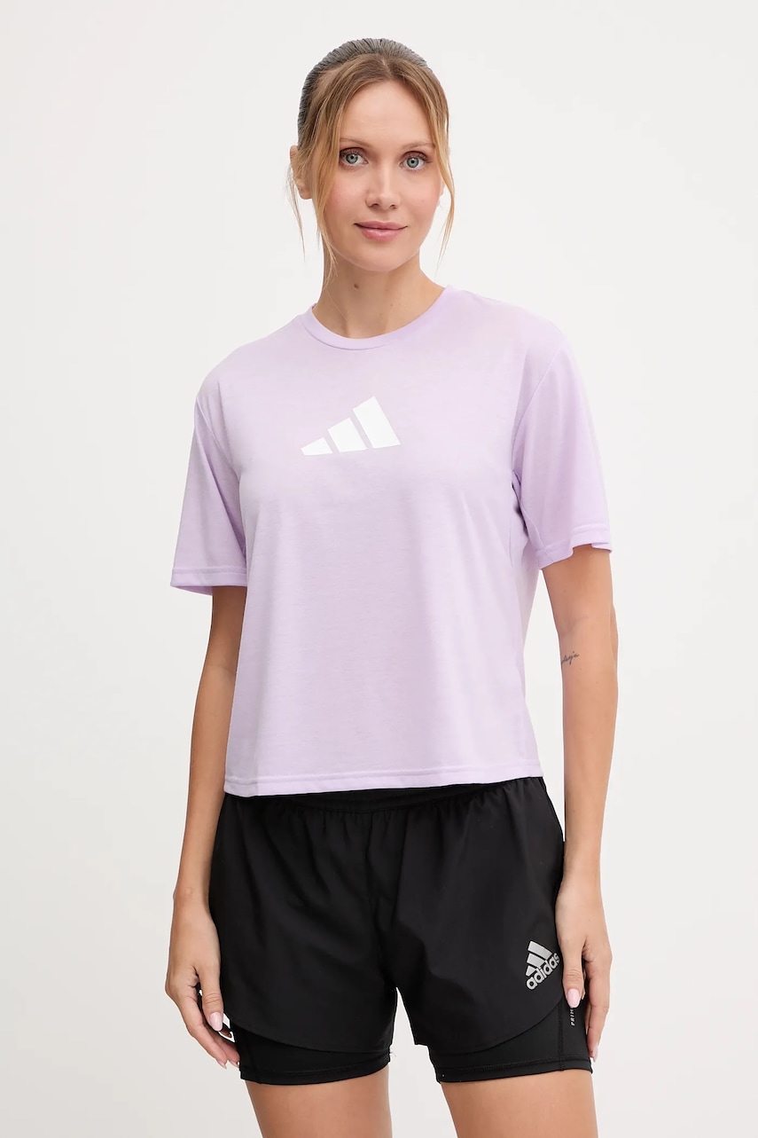 adidas Performance tricou de antrenament Workout Essentials culoarea violet, JY2183