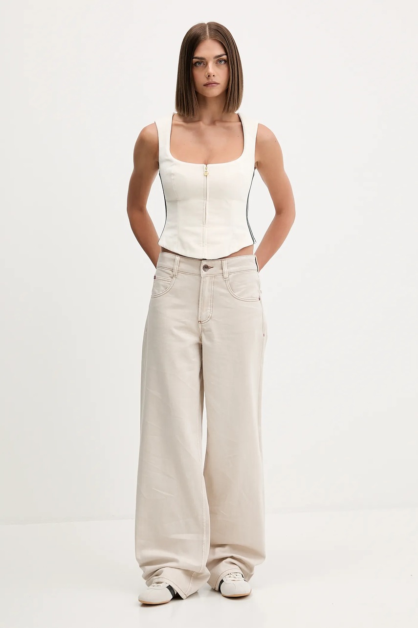 Топ adidas Originals Velvet цвет бежевый KF4692