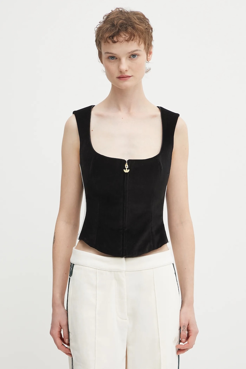 adidas Originals blat de catifea Velvet culoarea negru, KF4693