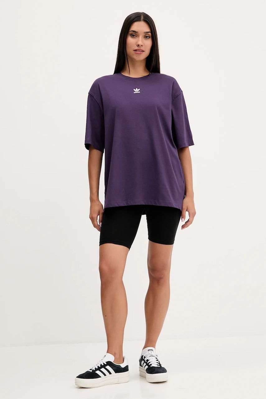 Футболка adidas Originals Essentials цвет фиолетовый JW5079 Футболка adidas Originals Essentials цвет фиолетовый JW5079