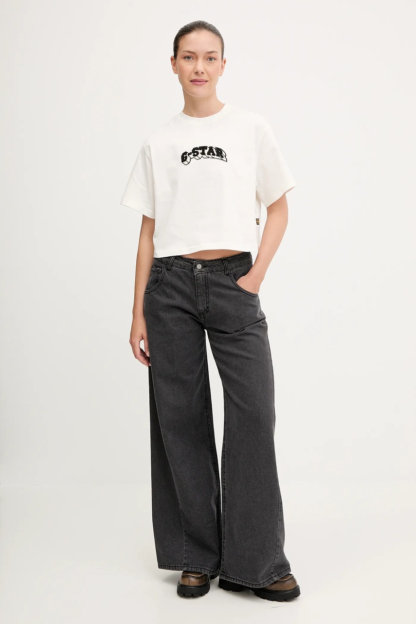 Хлопковая футболка G-Star цвет бежевый D26921.C336