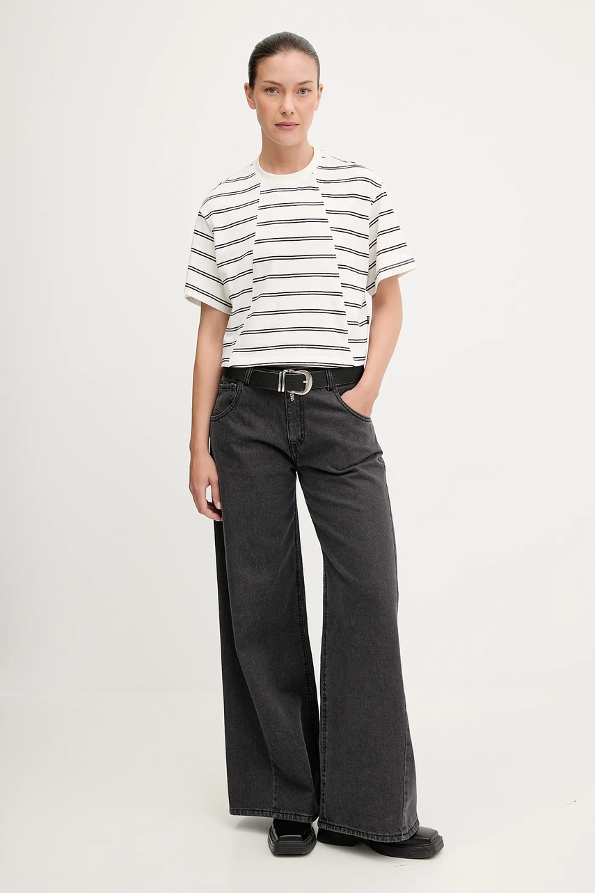 Хлопковая футболка G-Star 0 цвет бежевый D27180.E134