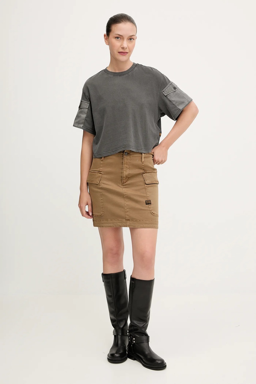 Хлопковая футболка G-Star цвет серый D27193.C756