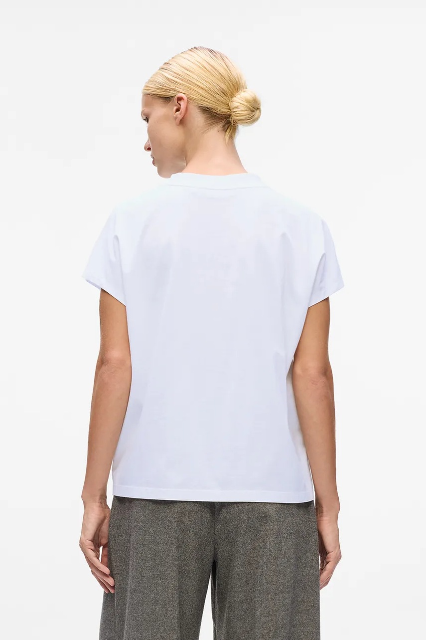 Хлопковая футболка Karl Lagerfeld цвет белый A4W17046