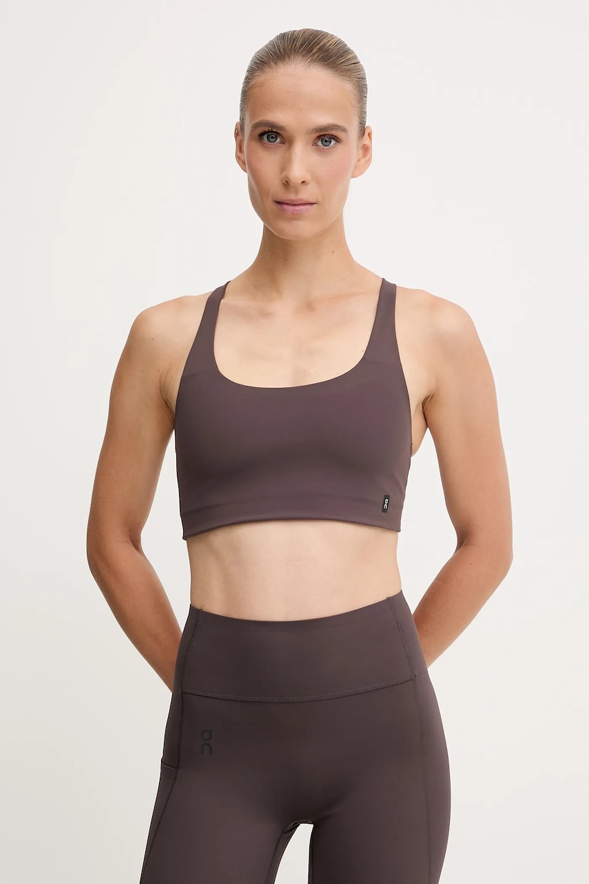 ON running sutien yoga Studio culoarea maro, uni, 1WF12380569