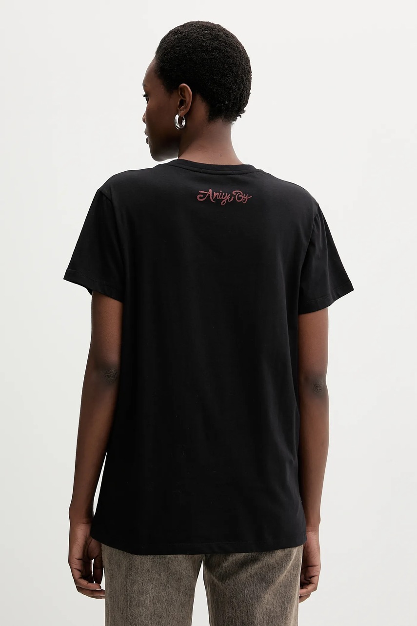 Βαμβακερό μπλουζάκι Aniye By χρώμα: μαύρο, 181452 φωτογραφία