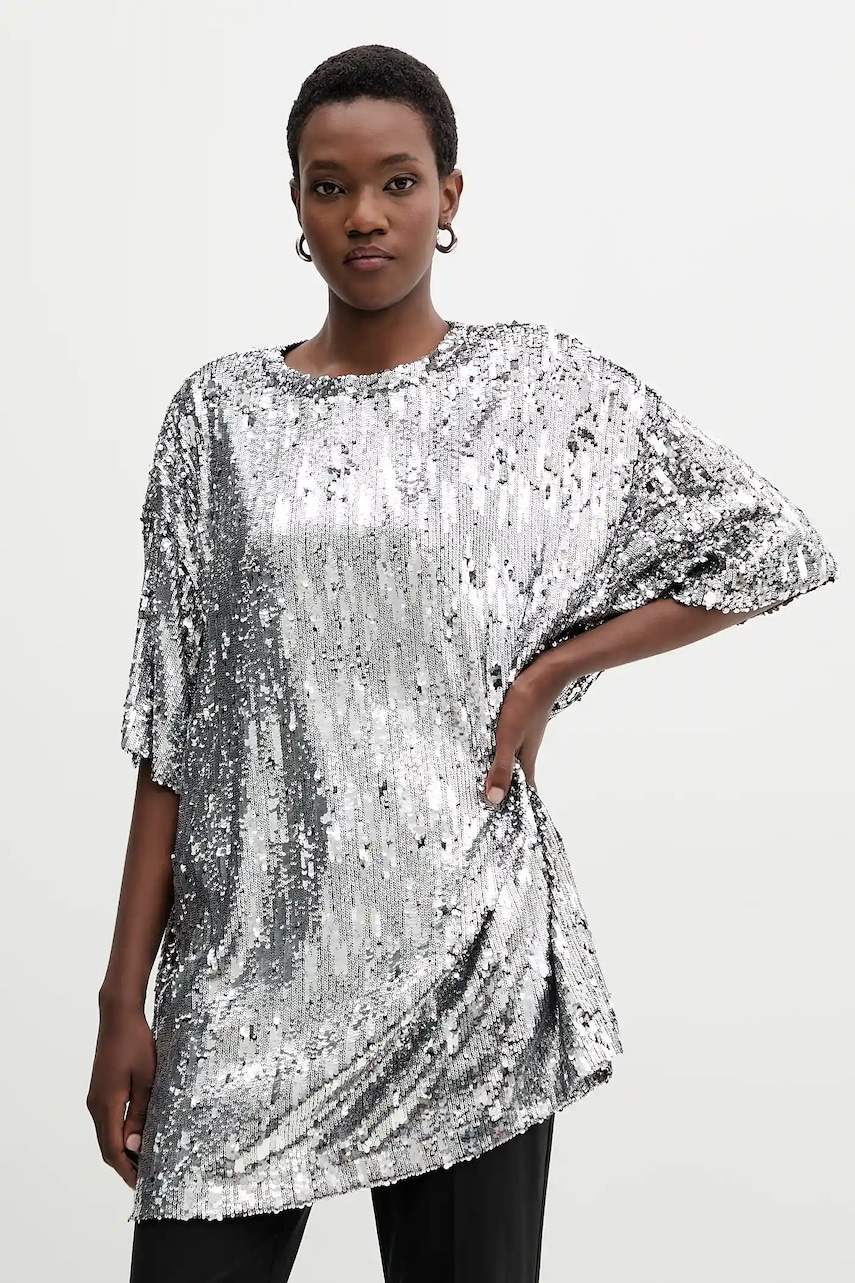 Aniye By tricou culoarea argintiu, 181468