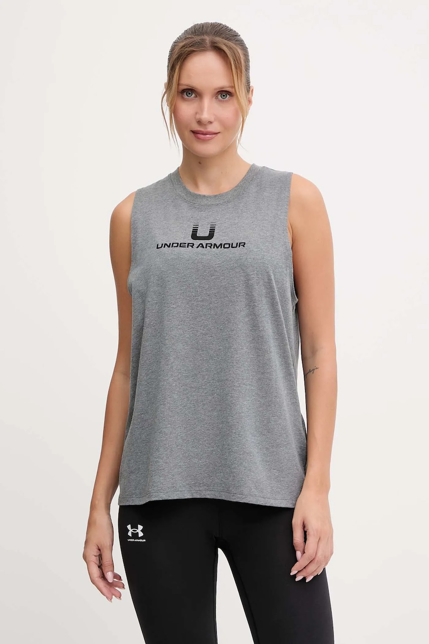 Under Armour top Varsity culoarea gri, 6006972
