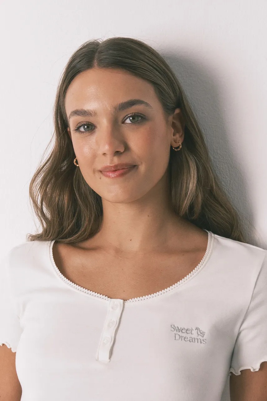 Пижамная футболка womensecret цвет белый 3272276