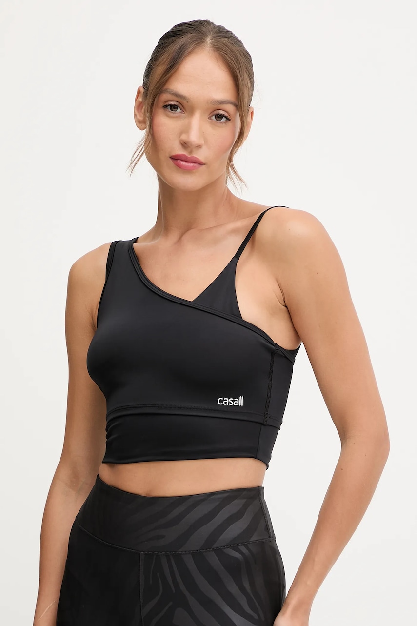 Casall top de yoga culoarea negru, 25213