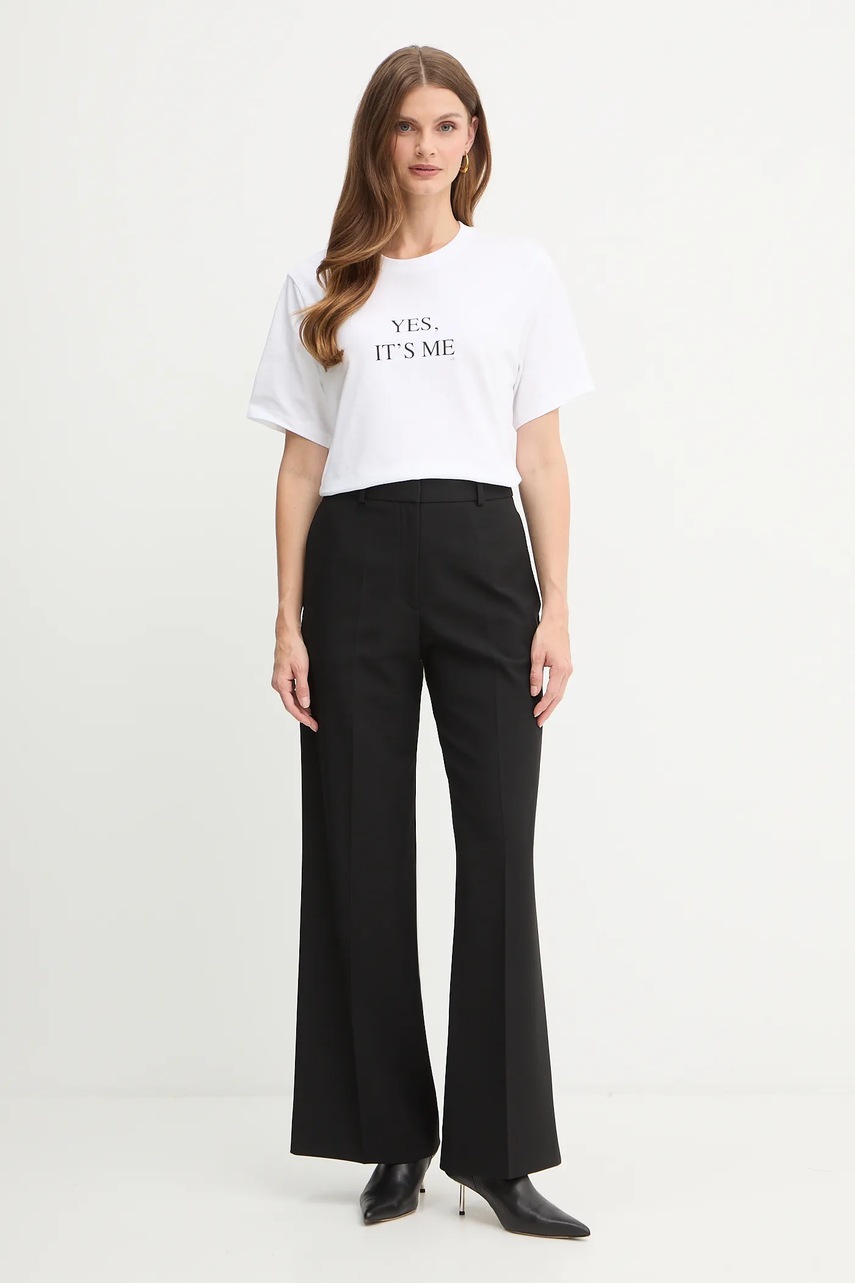 Хлопковая футболка Victoria Beckham цвет белый 1425JTS006986A