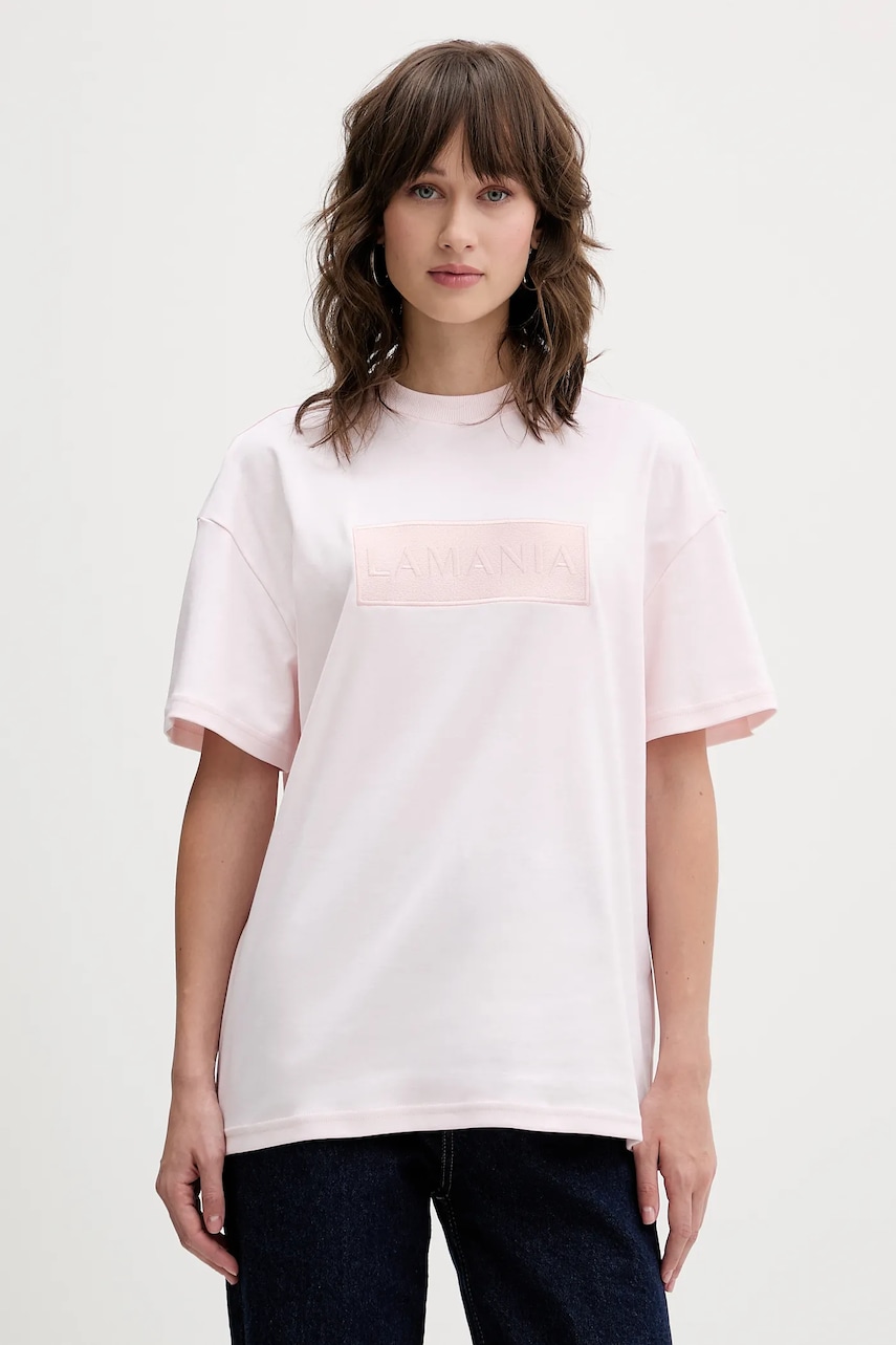 La Mania tricou din bumbac ALISA culoarea roz, ALISA