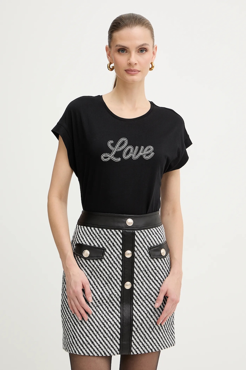 Morgan tricou culoarea negru, DTOWN