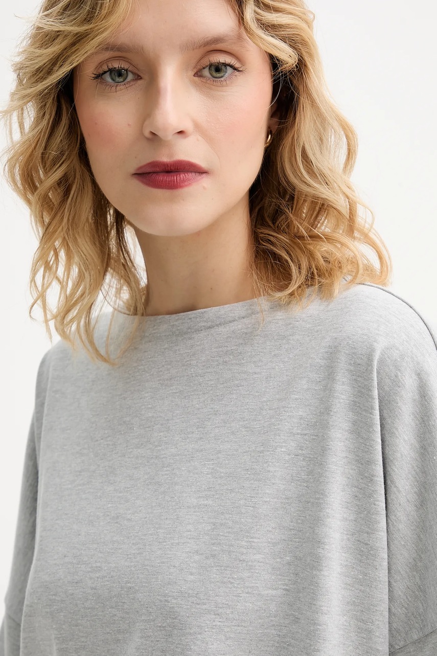 Βαμβακερό μπλουζάκι MUUV. MUUV. x Answear χρώμα: γκρι φωτογραφία