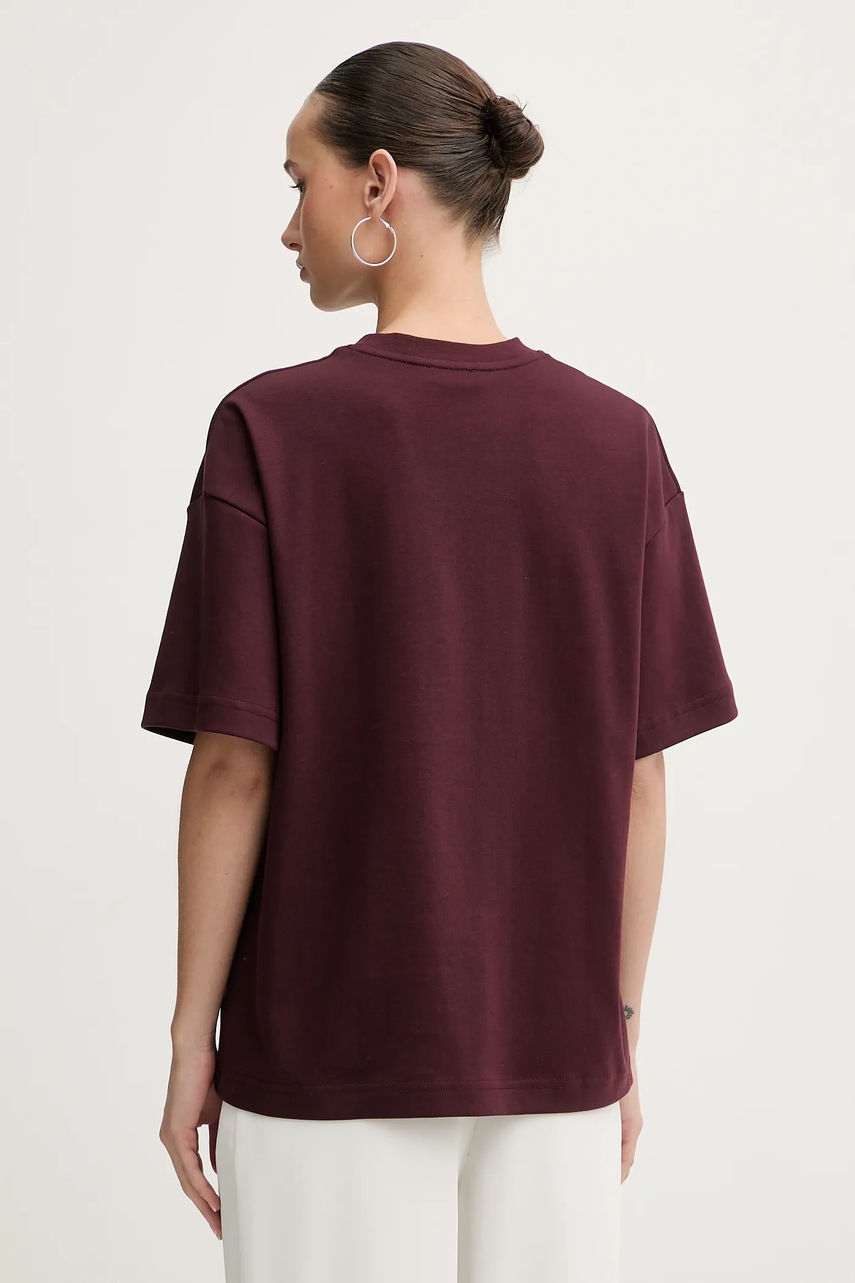 Βαμβακερό μπλουζάκι La Mania BABES χρώμα: μπορντό, BABES φωτογραφία