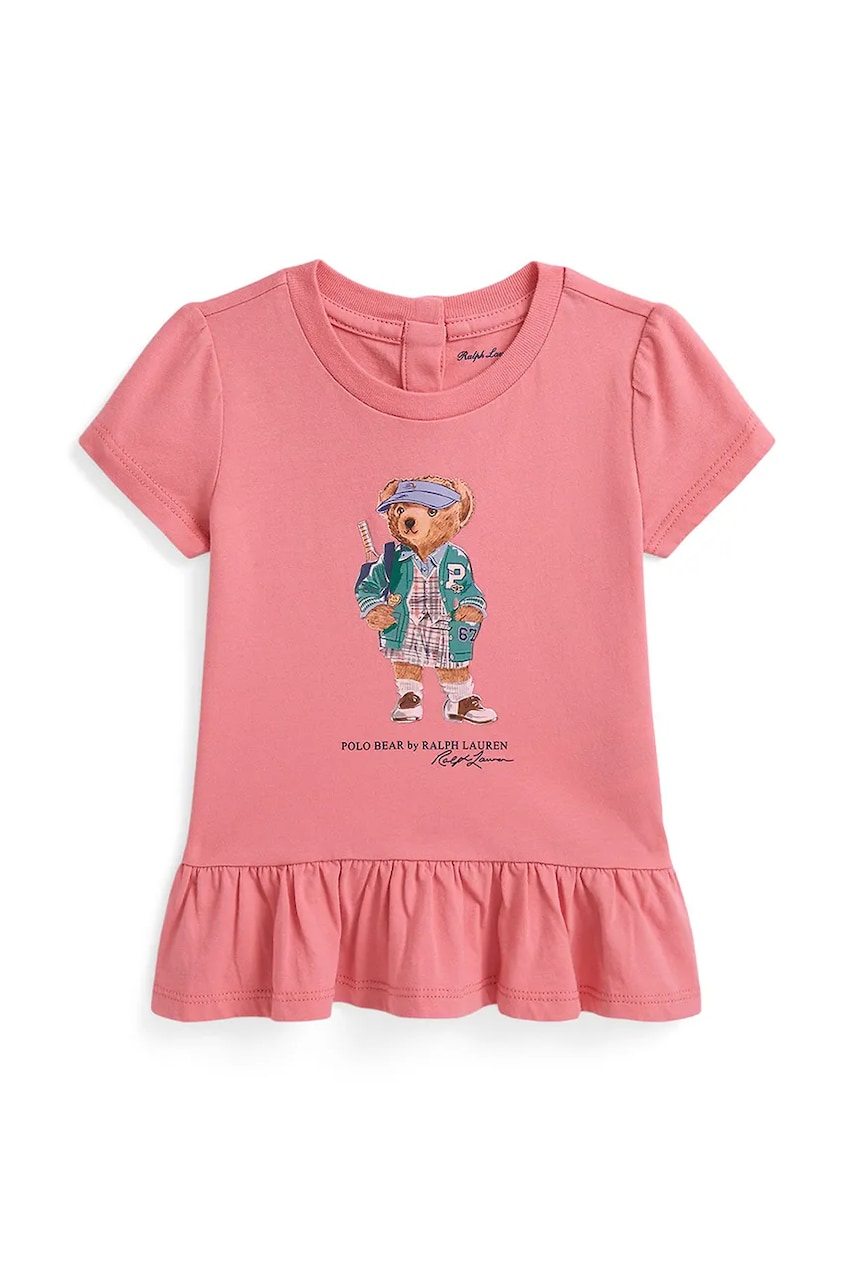 Levně Bavlněné tričko Polo Ralph Lauren růžová barva, 310982153001
