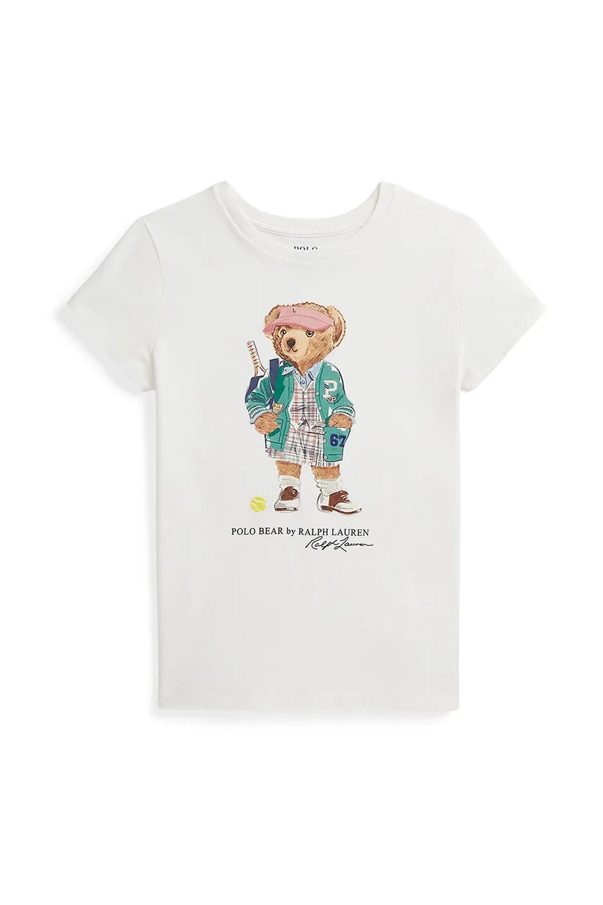 Levně Bavlněné tričko Polo Ralph Lauren bílá barva, 313971122002