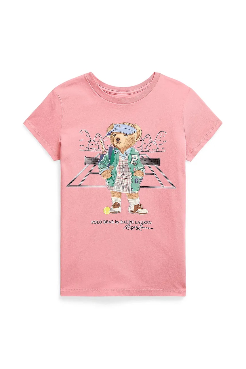 Levně Bavlněné tričko Polo Ralph Lauren růžová barva, 313971860001
