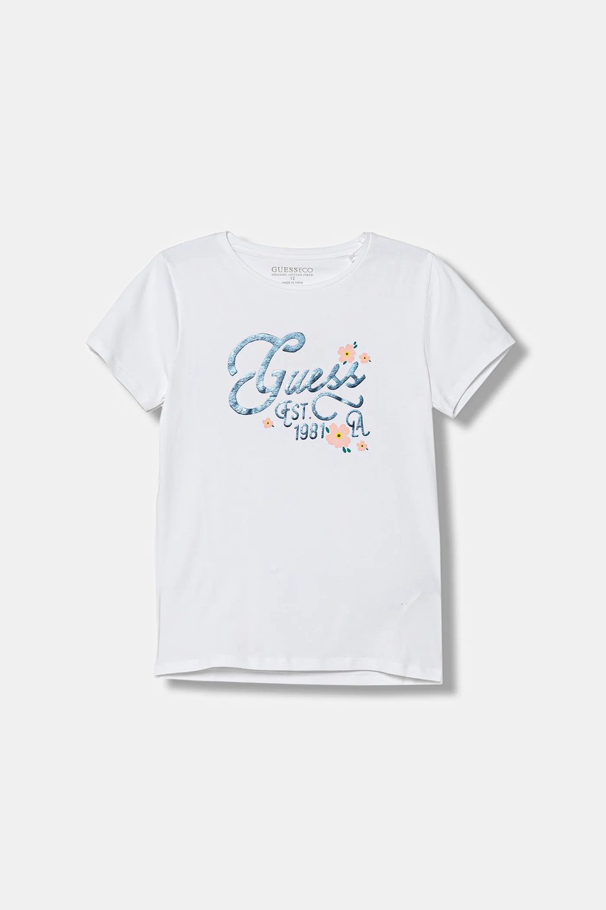 Levně Dětské tričko Guess bílá barva, J5YI17 K6YW4